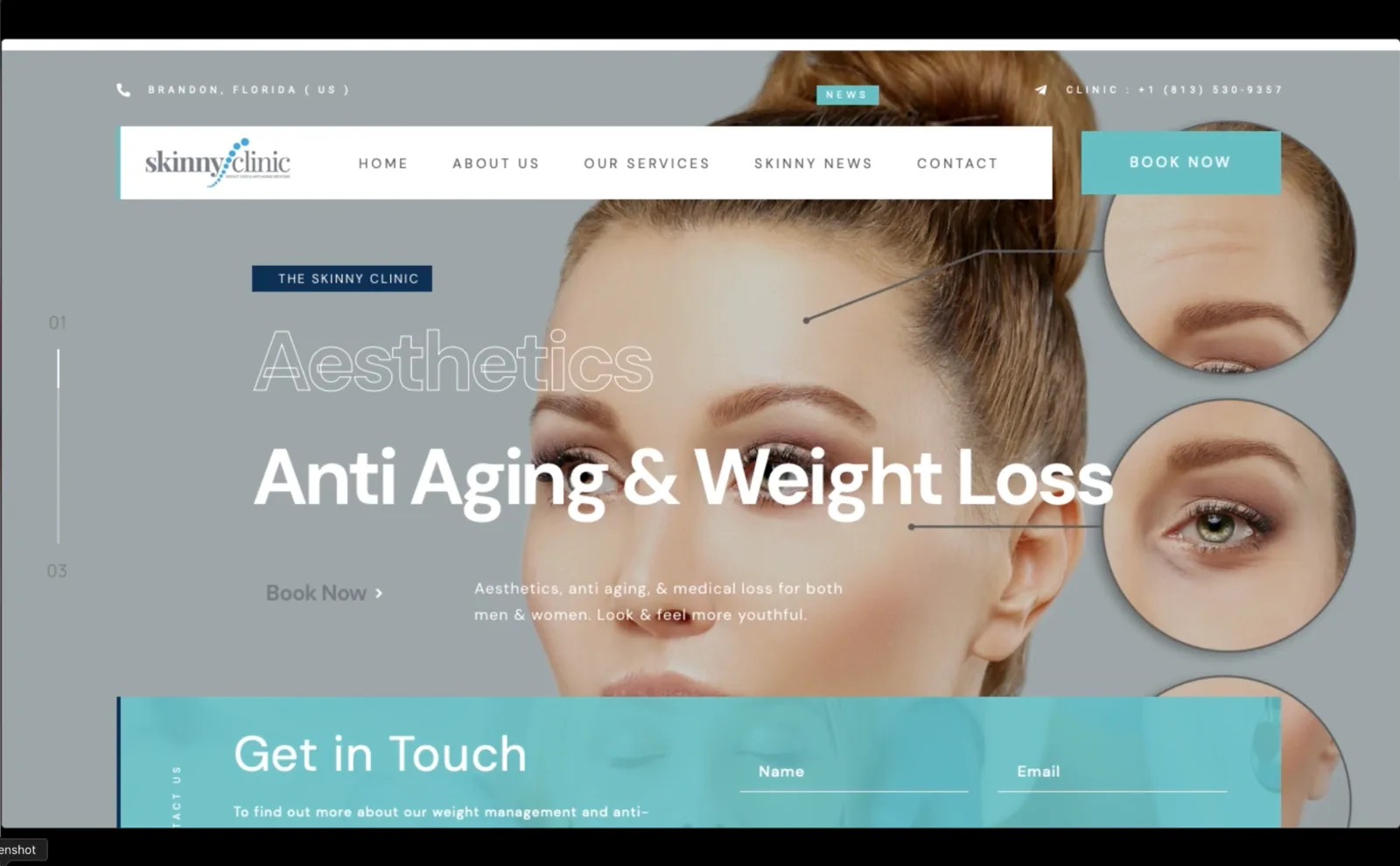 The Skinny Clinic website redesign